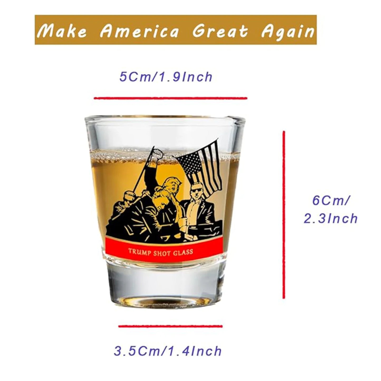 NEVER SURRENDER SHOT GLASS